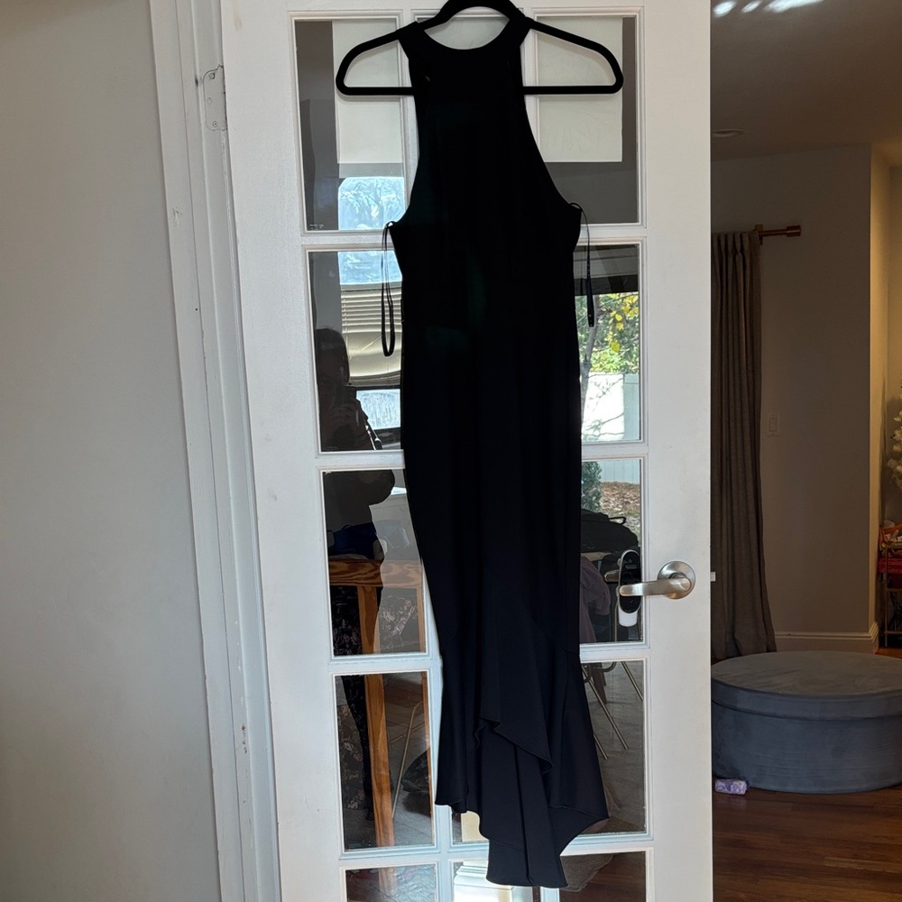 Chic Asymmetrical Black Dress